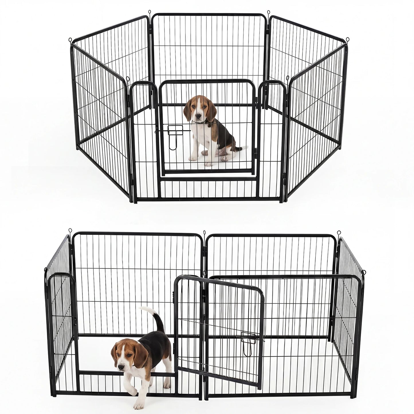 JHK Durable Metal Dog Playpen Foldable Outdoor Pet Exercise Fence
