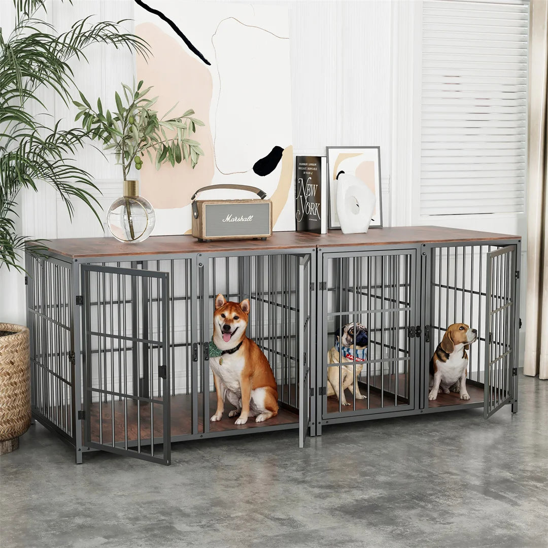 Bingopaw Heavy Duty Wooden Dog Crate Furniture Side Table