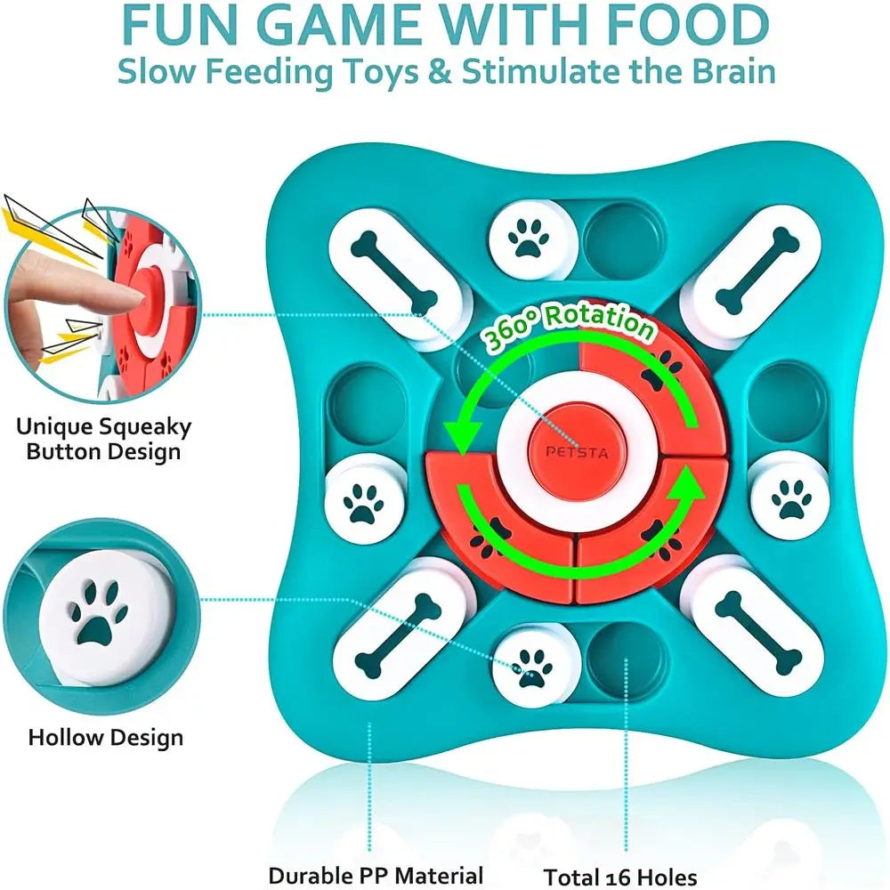 Dog Puzzle Toys Treat Dispensing Enrichment For IQ Training