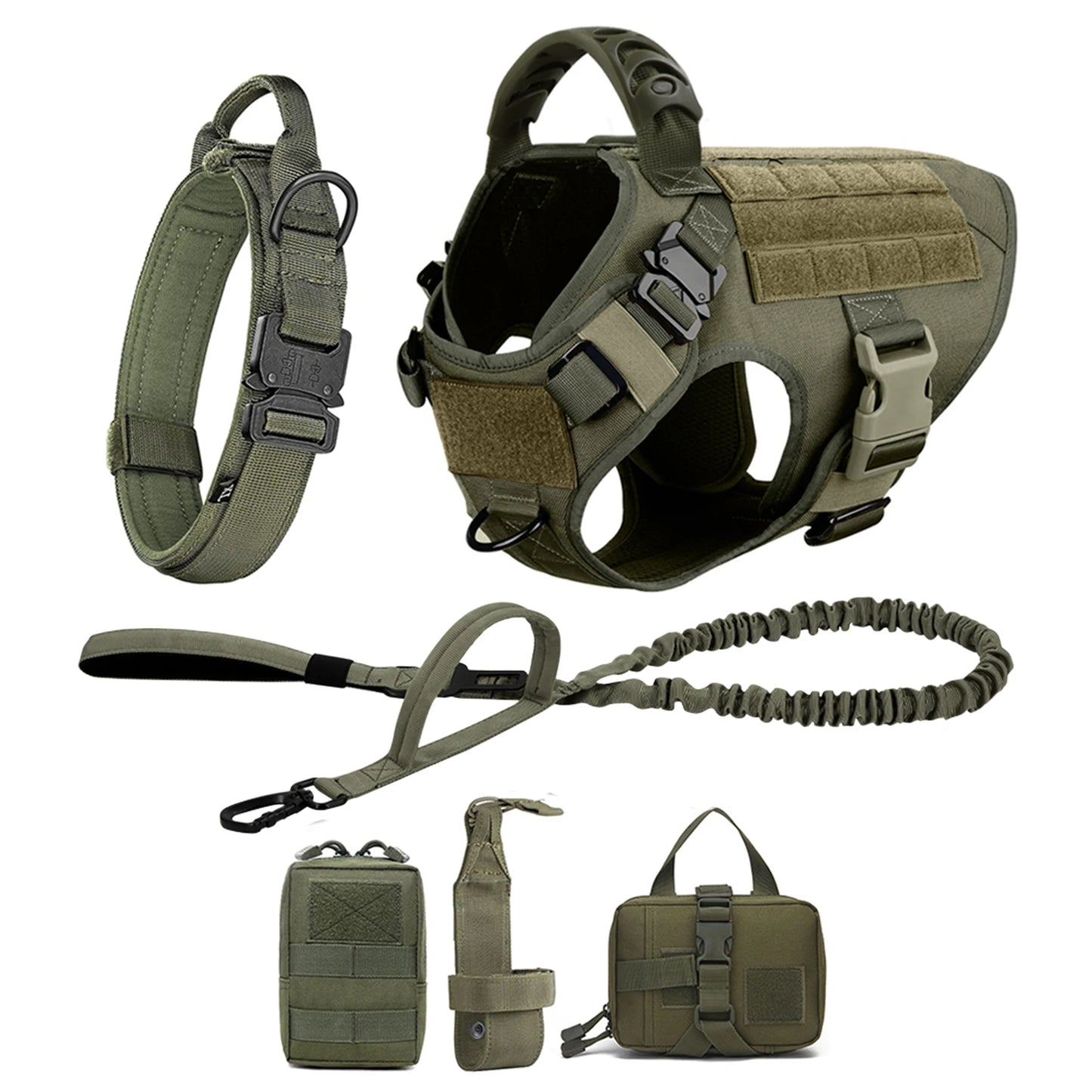 Nylon Dog Harness And Leash Set For German Shepherd Malinois Training