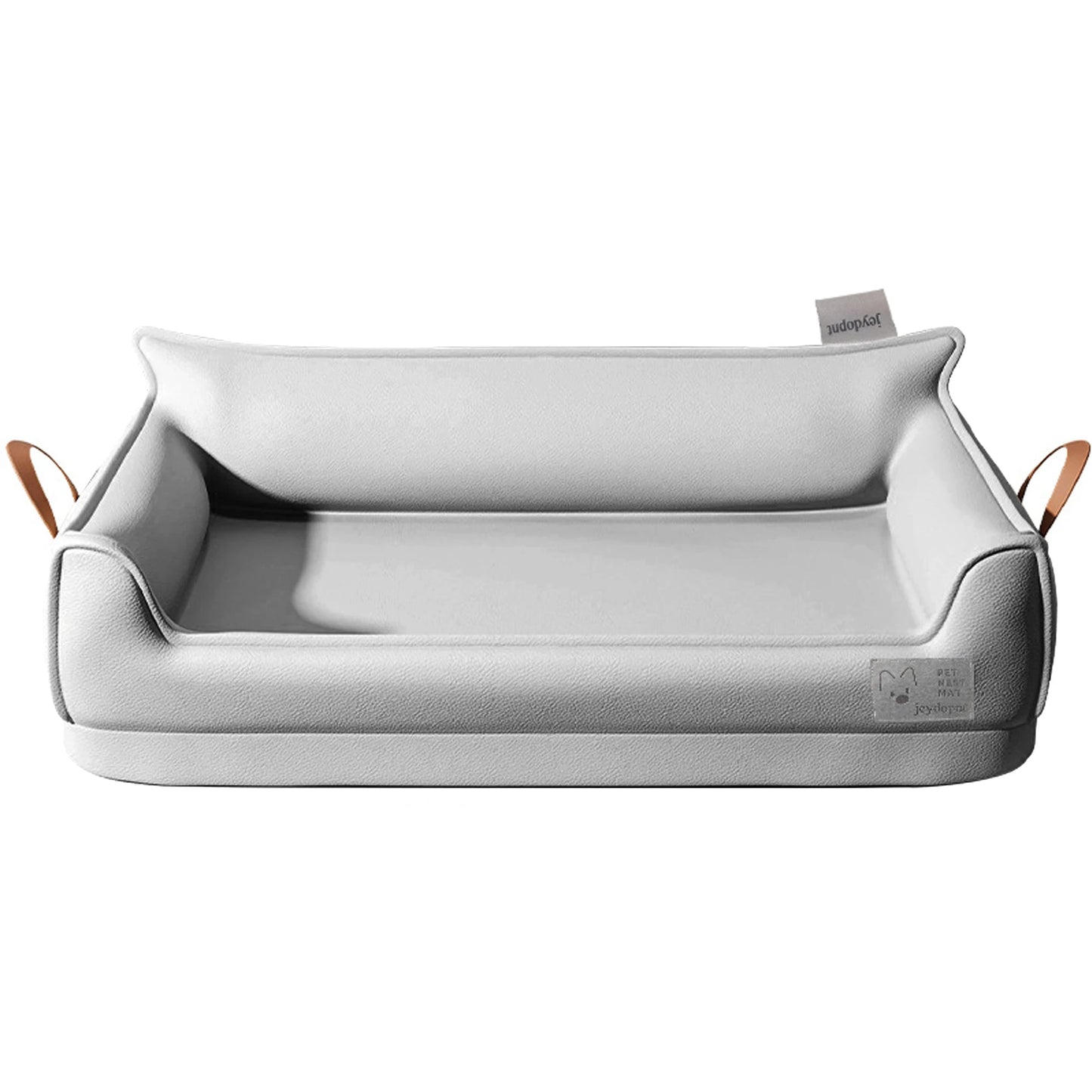 Leather Plush Donut Dog Bed For Pets, Cozy Snuggle Mat
