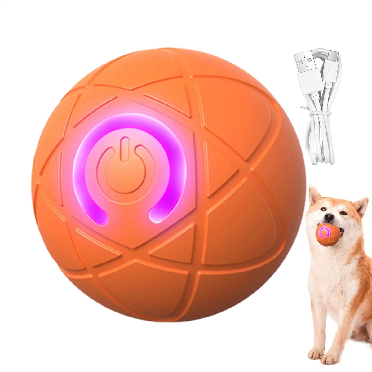 Interactive Dog Toy For Aggressive Chewers With Automatic Rolling Design