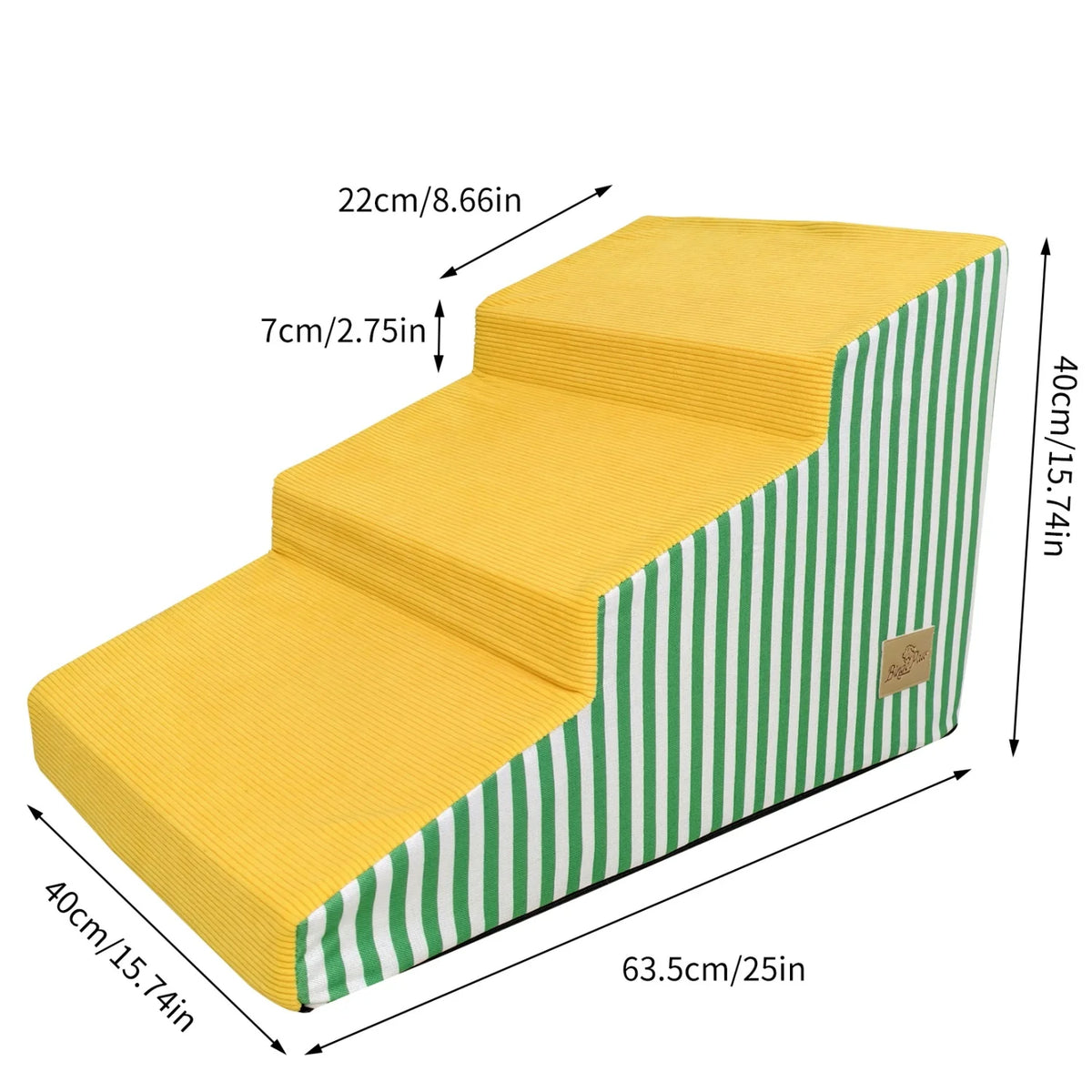 3 to 5 Step Dog Stairs for Bed and Sofa with Foam Ramp