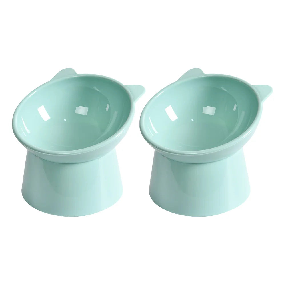ALLOYSEED Tilted Elevated Cat Food Bowl Non Slip Ergonomic Dish