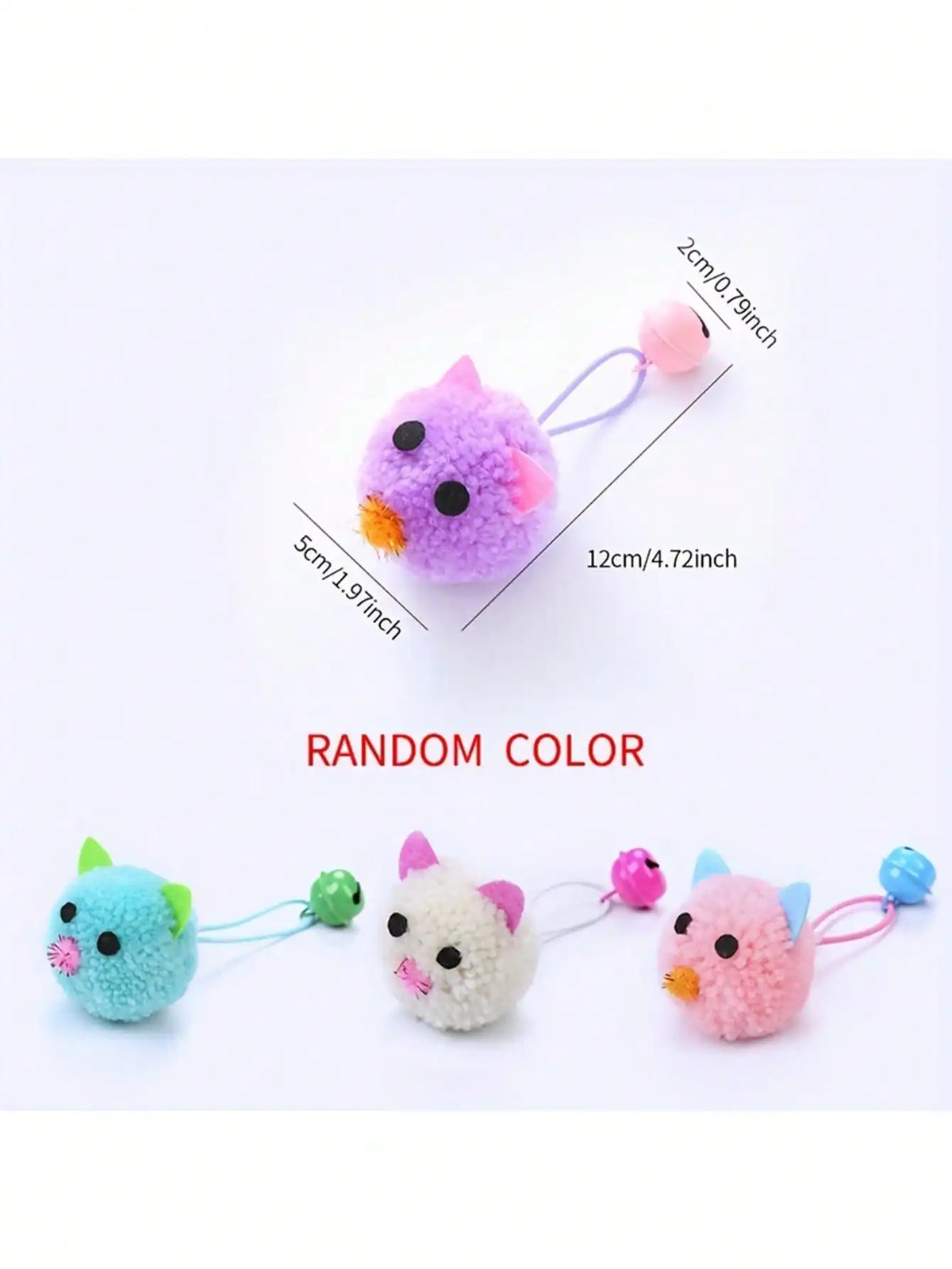 Interactive Plush Cat Toys With Bells And Chew Textures