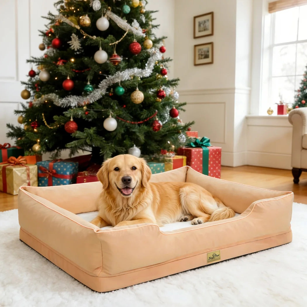 BORWART CN Orthopedic Dog Bed With Bolster Support