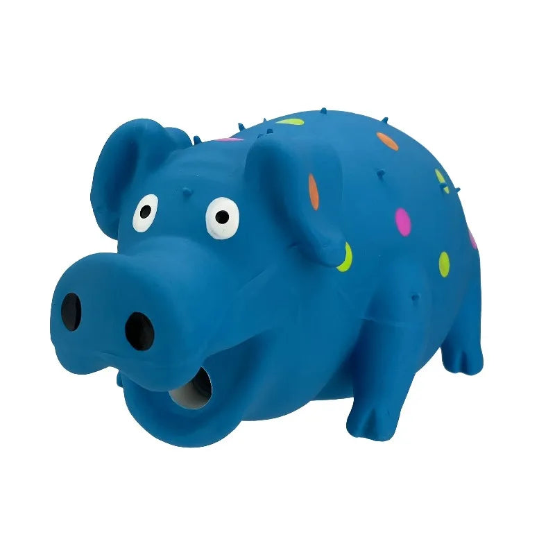 Pig Shaped Latex Dog Chew Toy For Playful Barnyard Fun