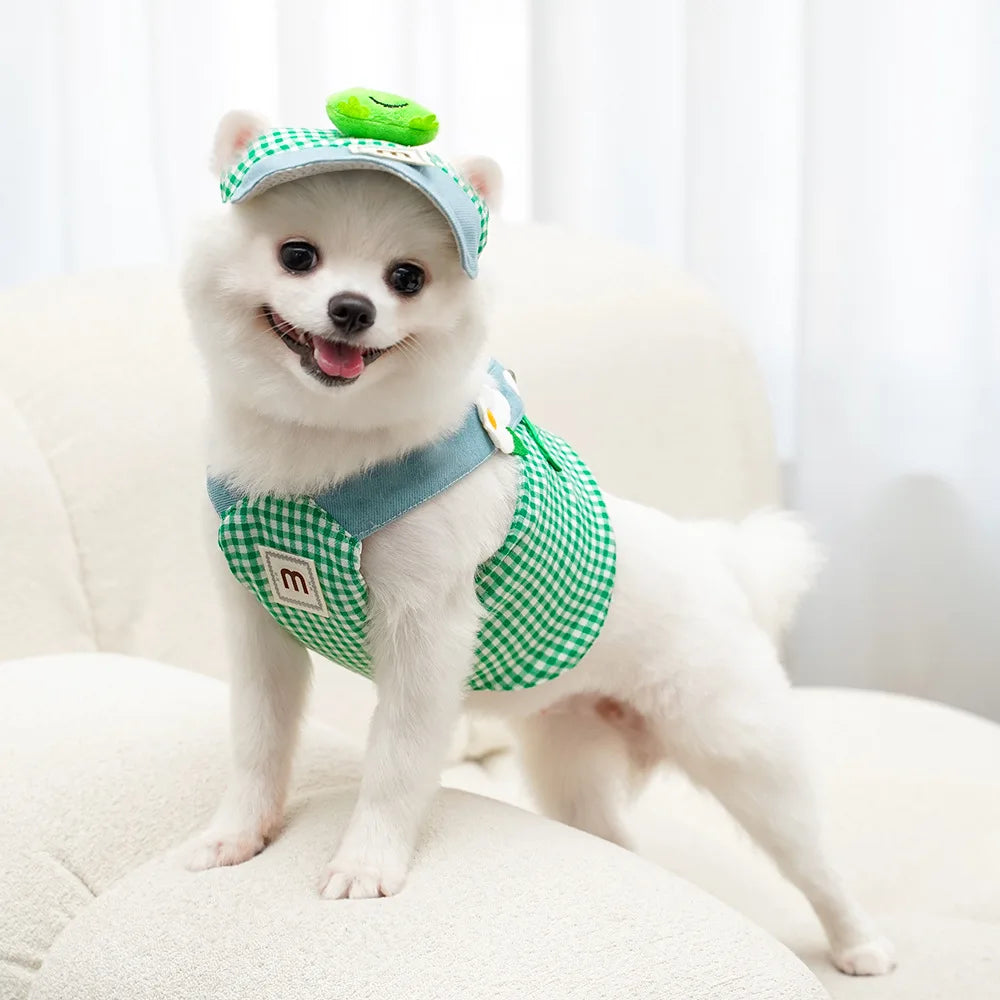 Three-Piece Pet Harness Set With Traction Rope Breathable For Cats