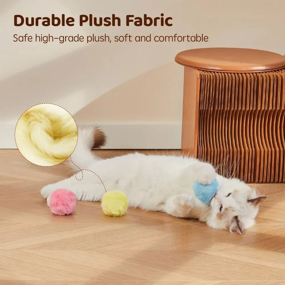 Interactive Chirping Cat Toy Balls With Silvervine Catnip