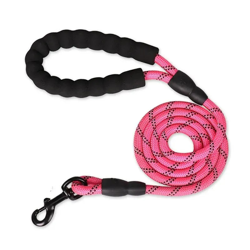 Reflective Nylon Dog Leash With Padded Handle For Safety