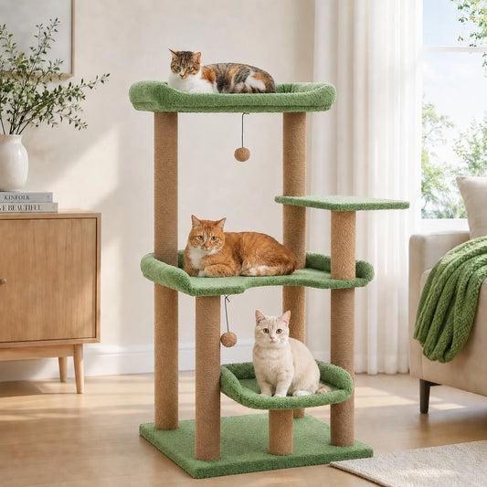 PAWZ Road Multi-Level Cat Tree With Top Perch Scratching Posts