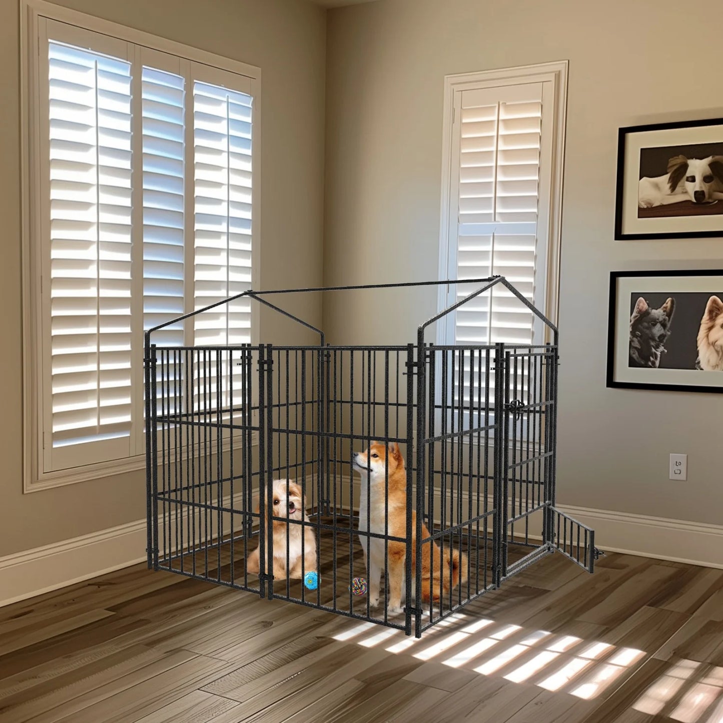 Outdoor Heavy Duty Dog Kennel With Roof For Large Dogs