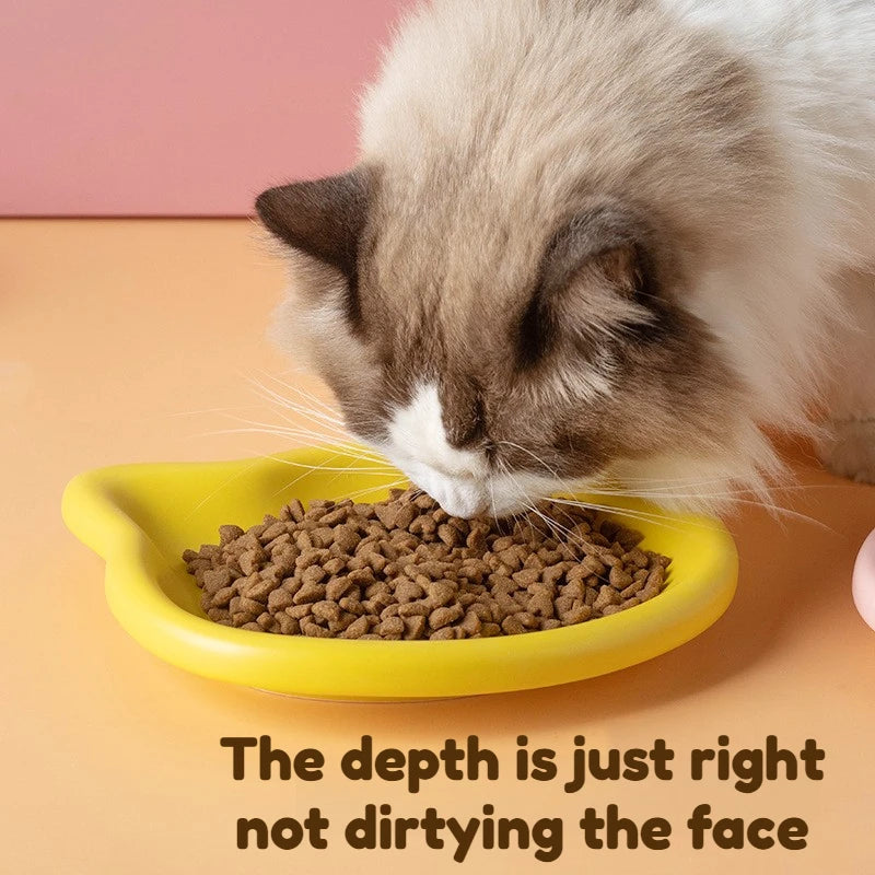 4-Color Cat Pet Bowl Premium Anti-Black-Nose Dish For Dwarf Cats