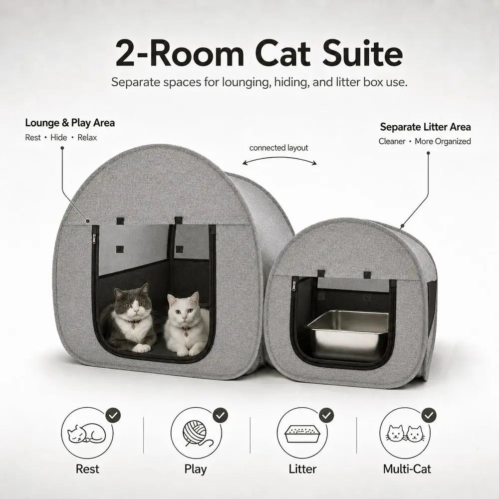 Gray Cat Playpen For Indoor And Outdoor Use Pet Enclosure