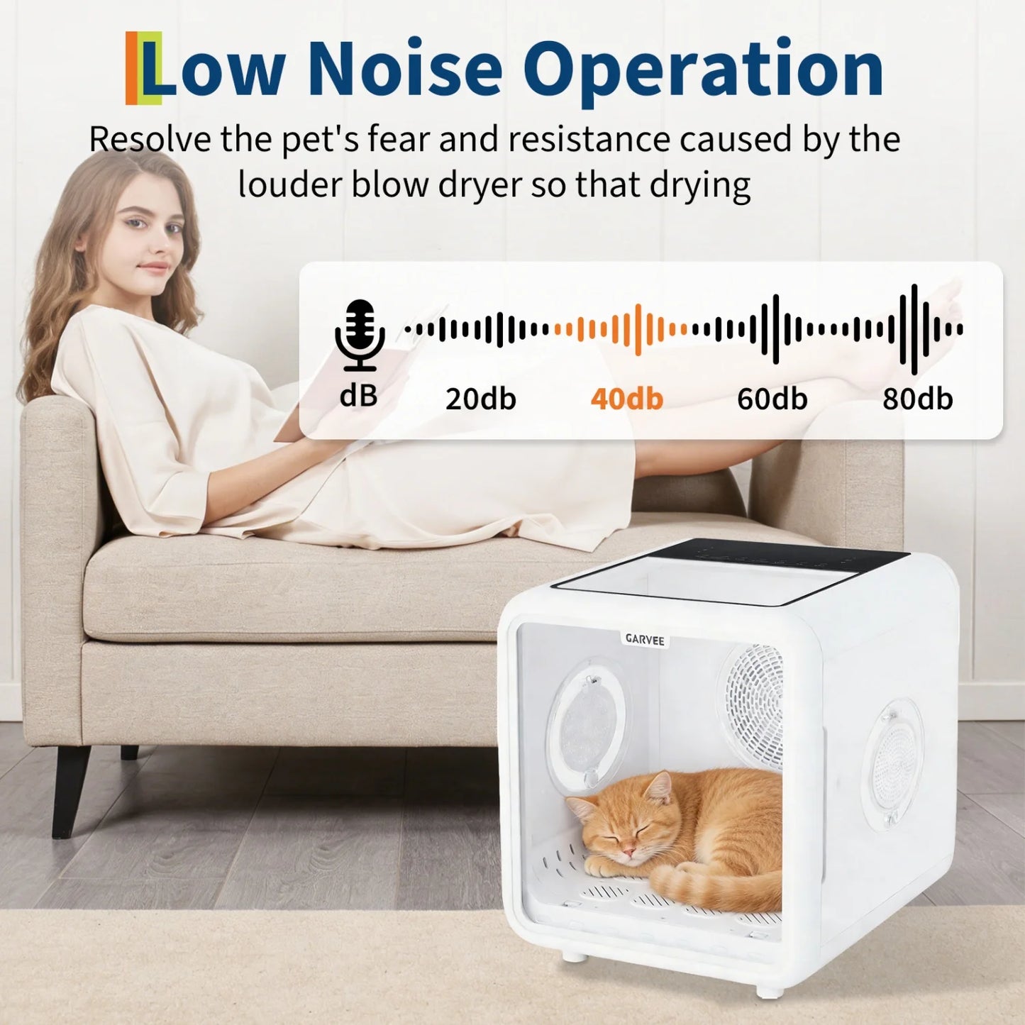 HiMISS Automatic Pet Drying Box 360 Degree Smart Temperature Control