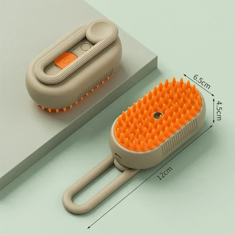 Cat Dog Steam Brush 3 In 1 Massaging Grooming Comb