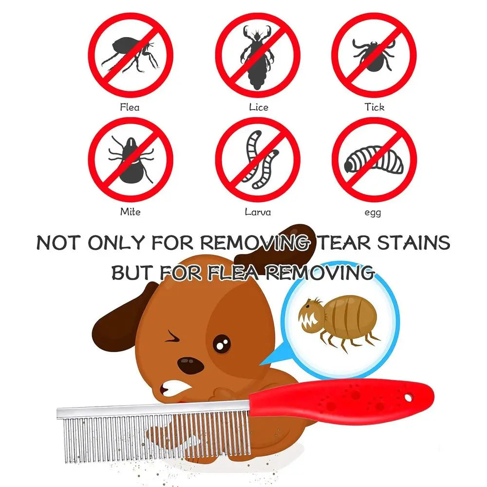 Pet Grooming Kit With Dematting Combs And Slicker Brush