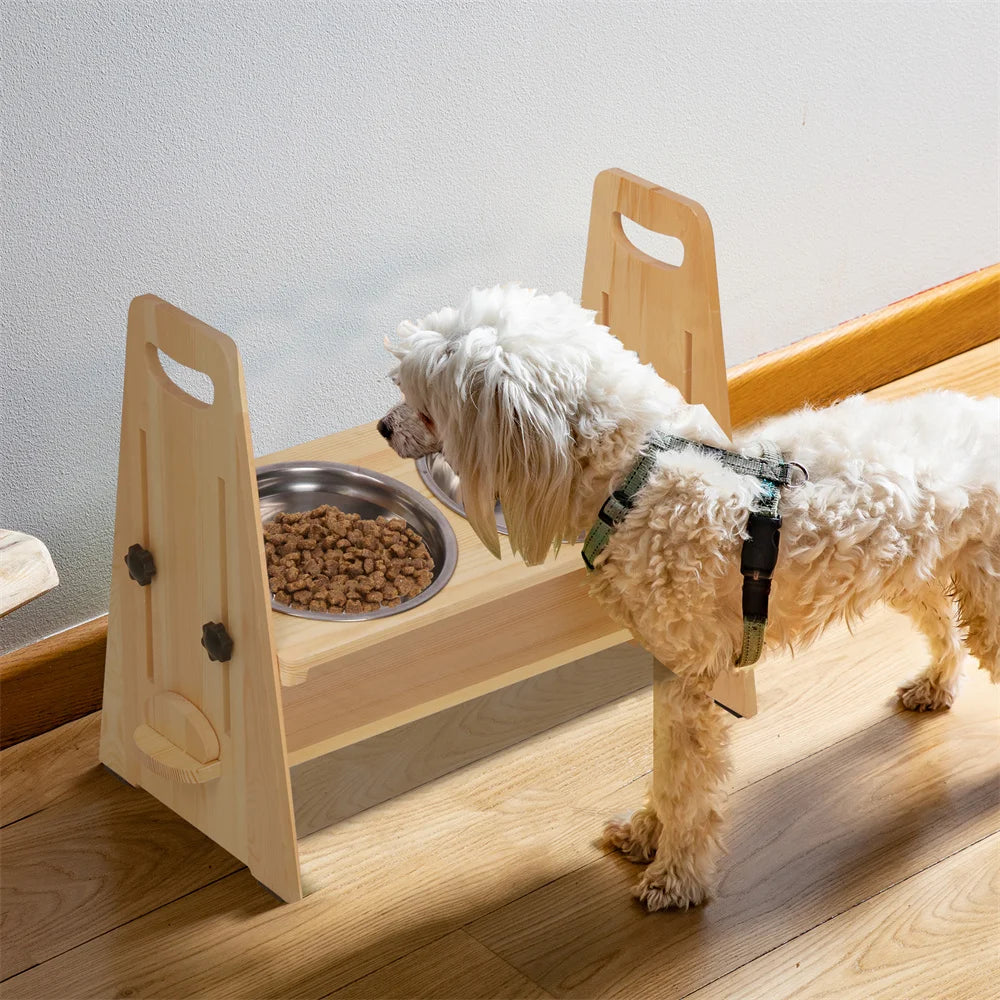 Height Adjustable Elevated Dog Bowls Stand For All Dogs