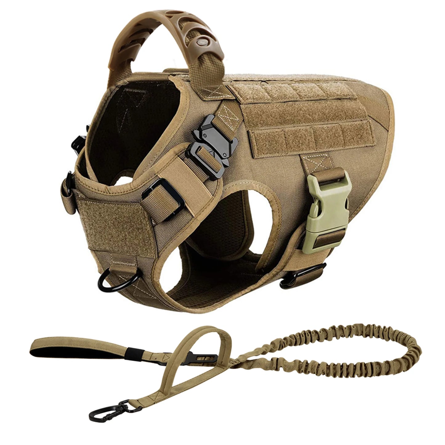 Tactical Dog Harness Leash Set For Large Dogs Training Malinois