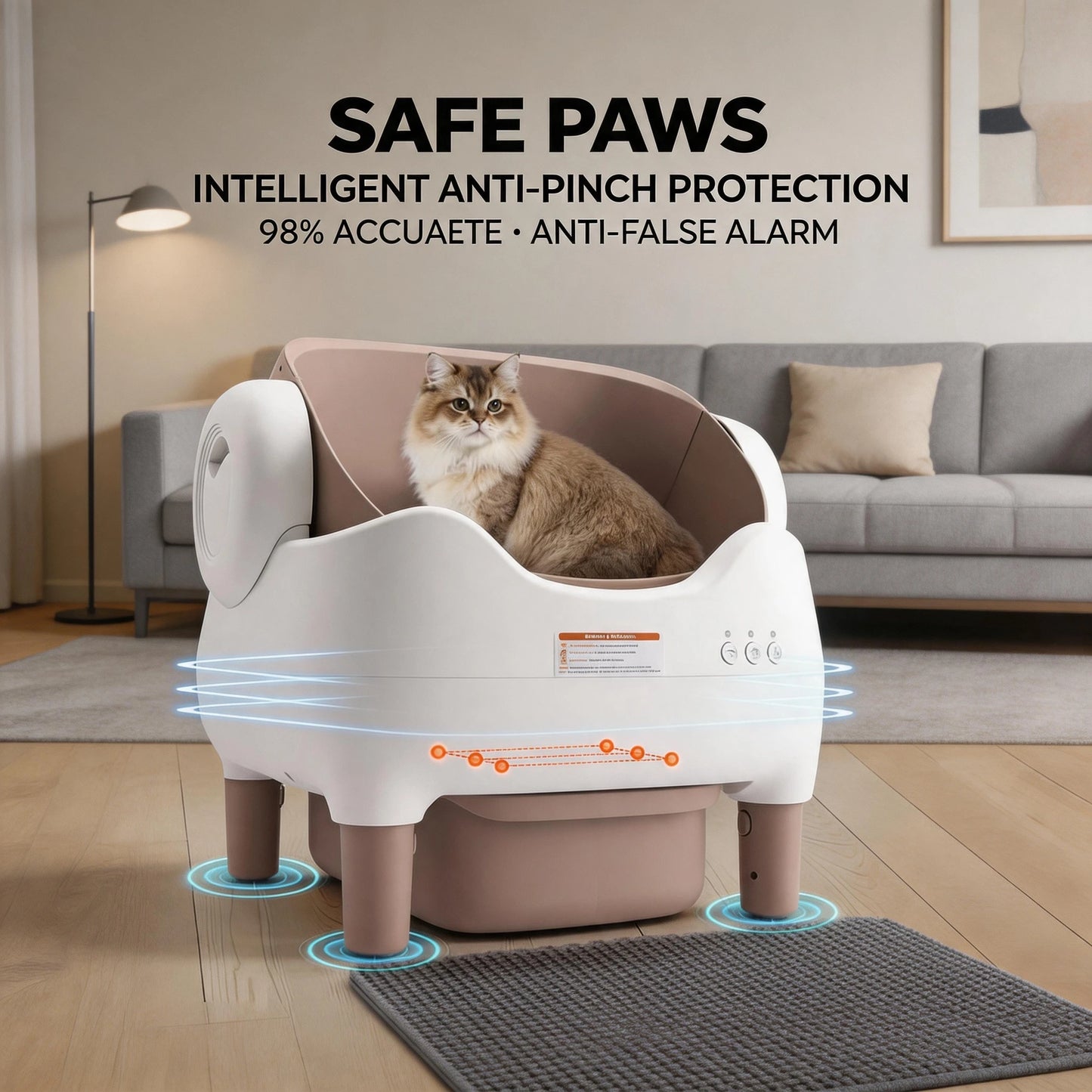 NestPawly Self Cleaning Automatic Cat Litter Box With App Control