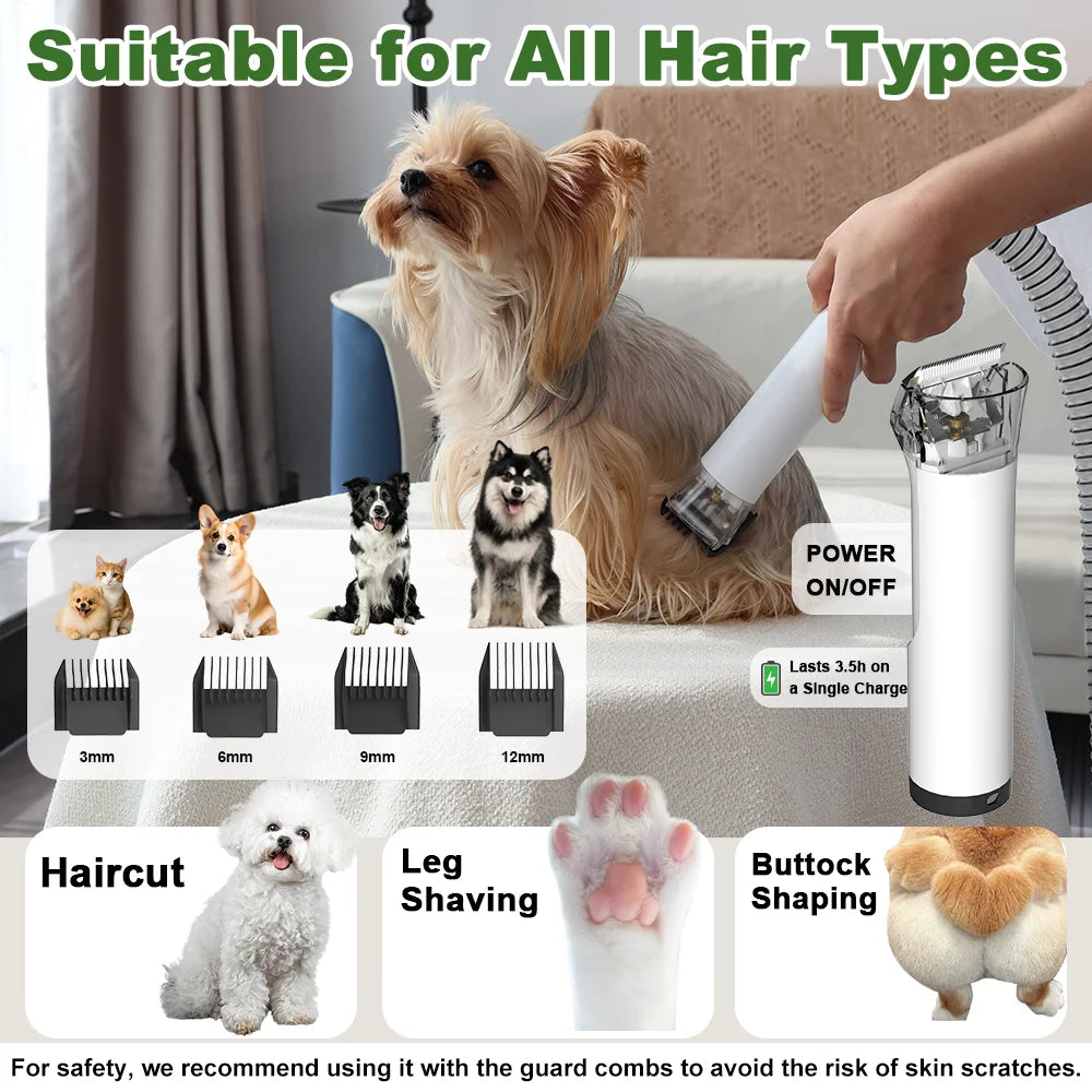 Professional Pet Grooming Vacuum Blower And Suction Kit