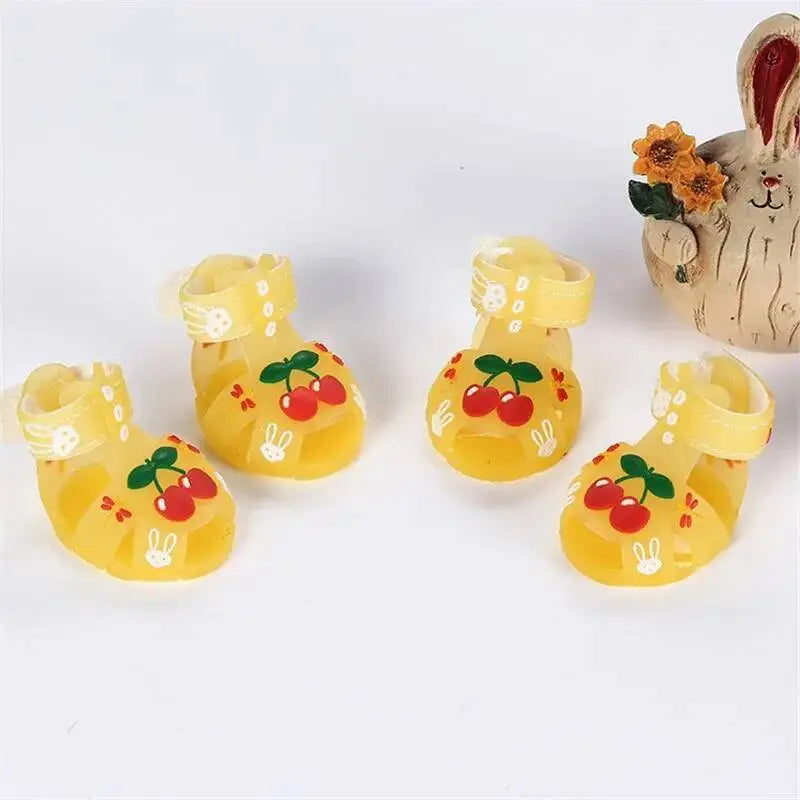 Silicone Summer Dog Sandals Nonslip Jelly Style Waterproof Puppy Shoes
