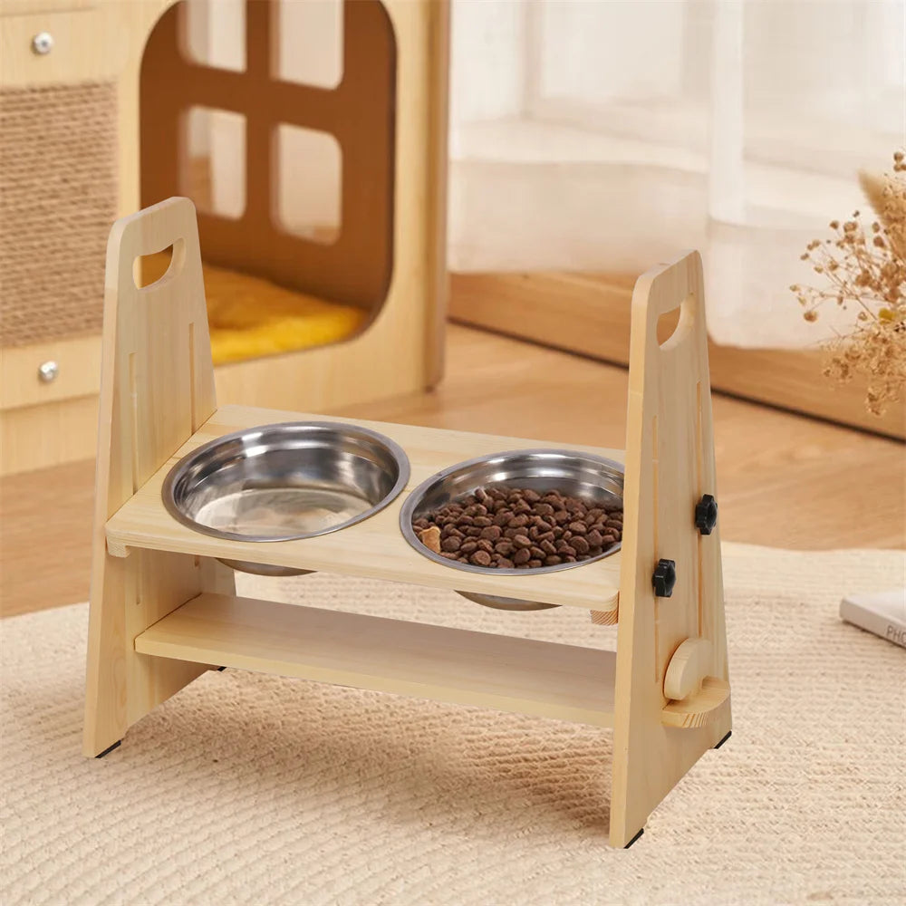 Height Adjustable Elevated Dog Bowls Stand For All Dogs
