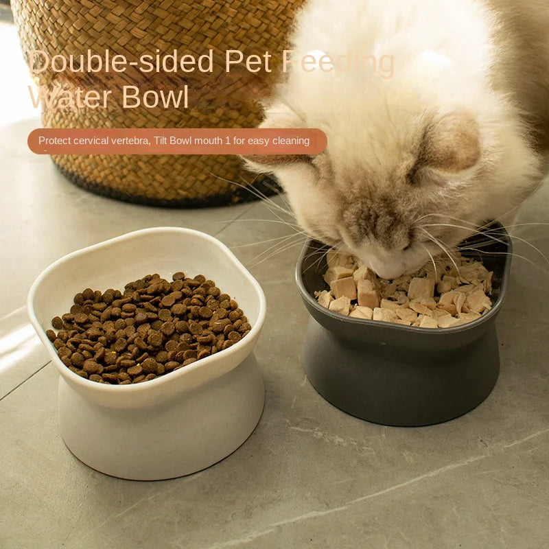Plastic Elevated Cat And Dog Feeding Bowls For Pets