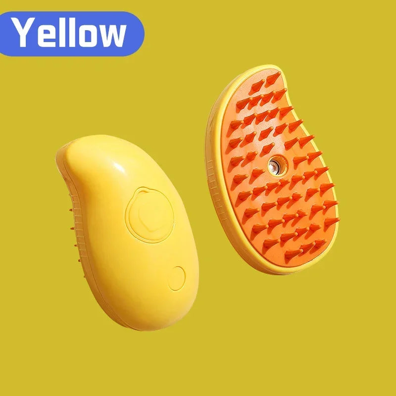 Cat Dog Steam Brush 3 In 1 Massaging Grooming Comb