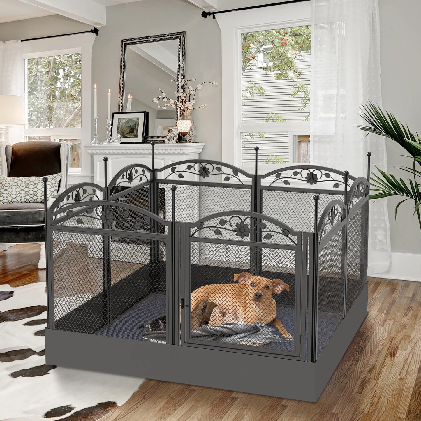 Borwart Heavy Duty Dog Playpen With Eight Panel Whelping Fence