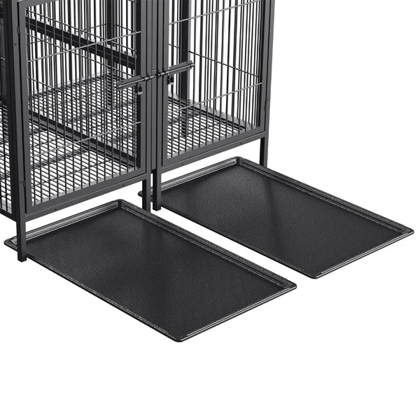 BORWART Heavy Duty Two Dog Crate With Removable Divider Panel