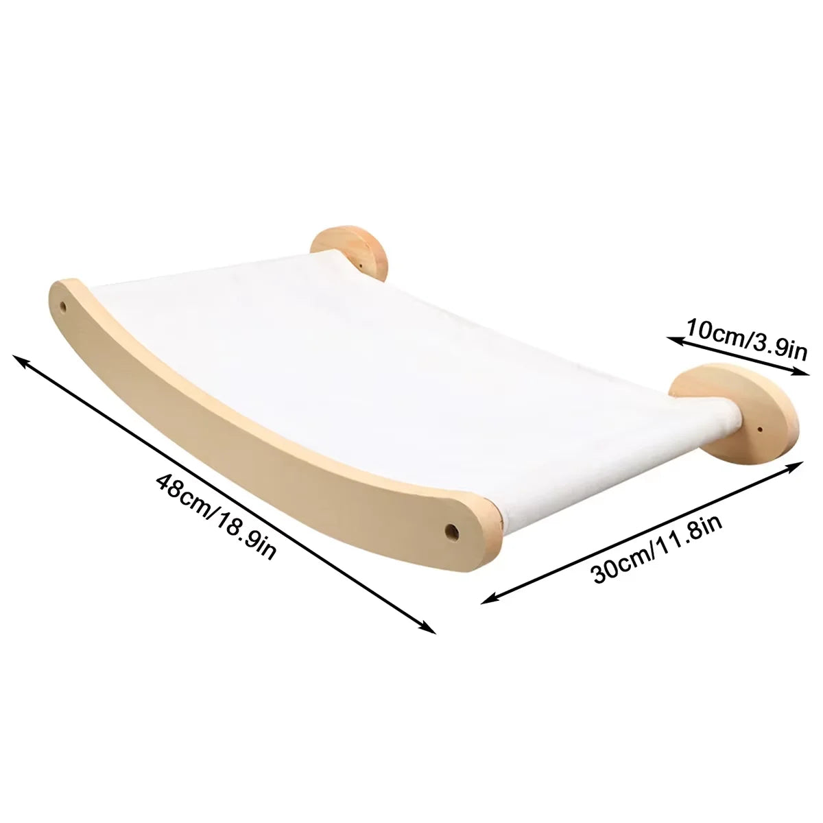 CWV Wall Mounted Cat Climbing Platform With Hammock Sisal Rope