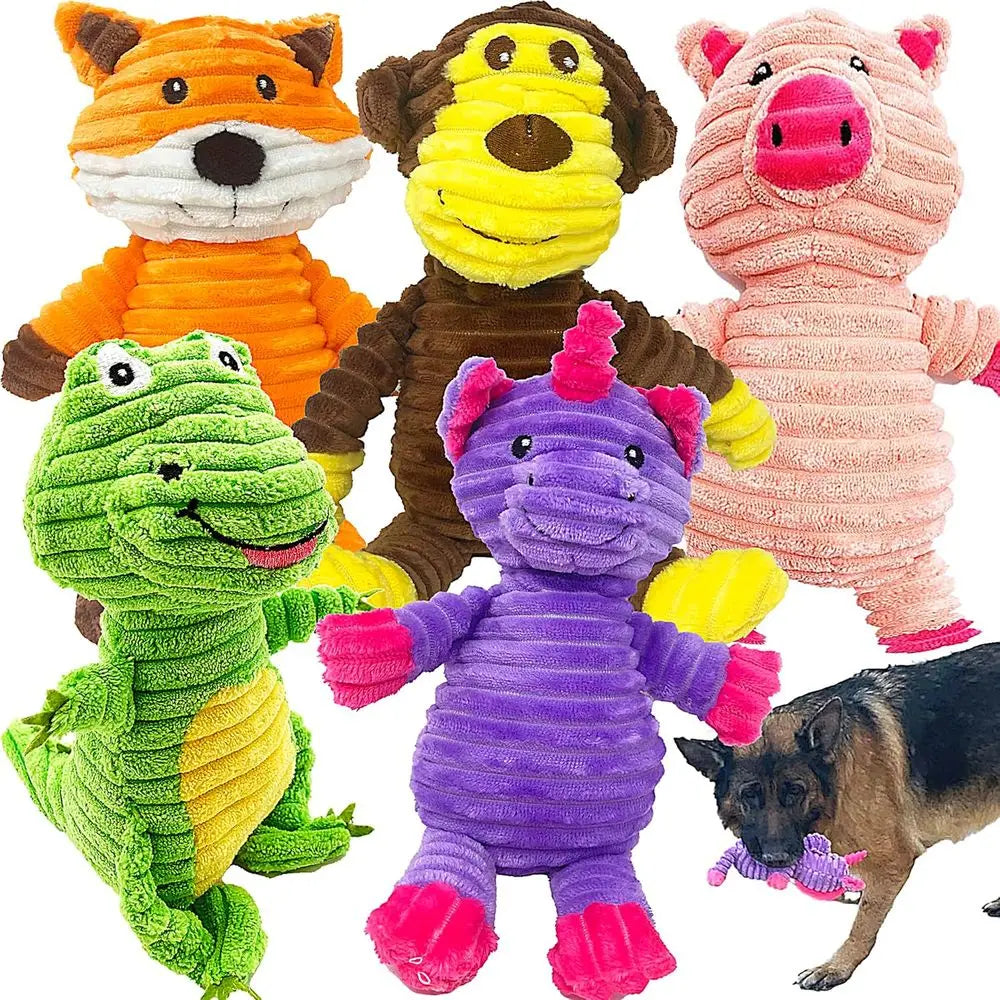 Plush Toys Assorent Value Bundle Squeaky Dog Toys Pack