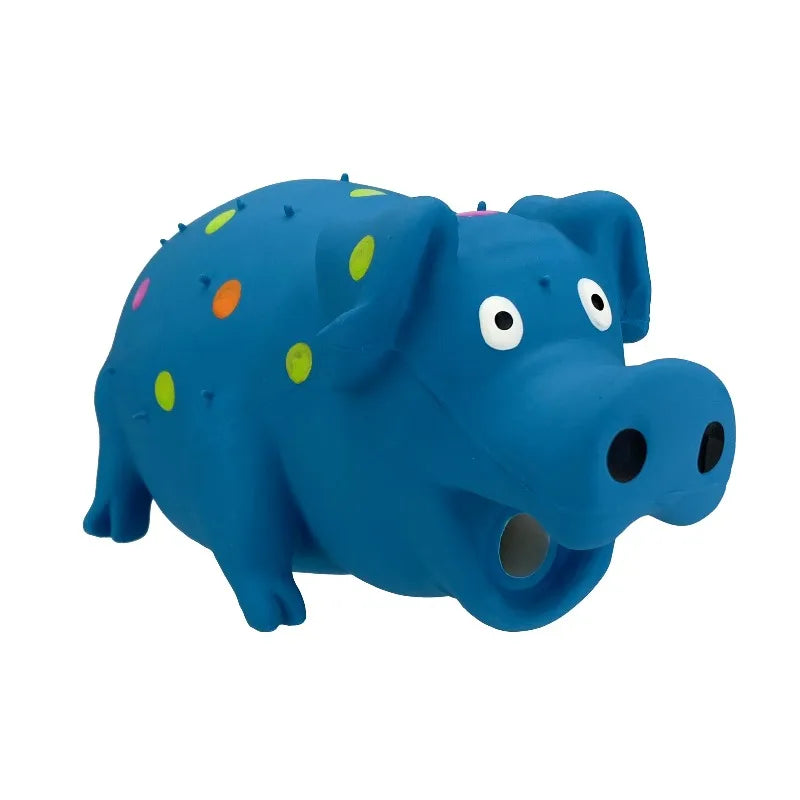Pig Shaped Latex Dog Chew Toy For Playful Barnyard Fun