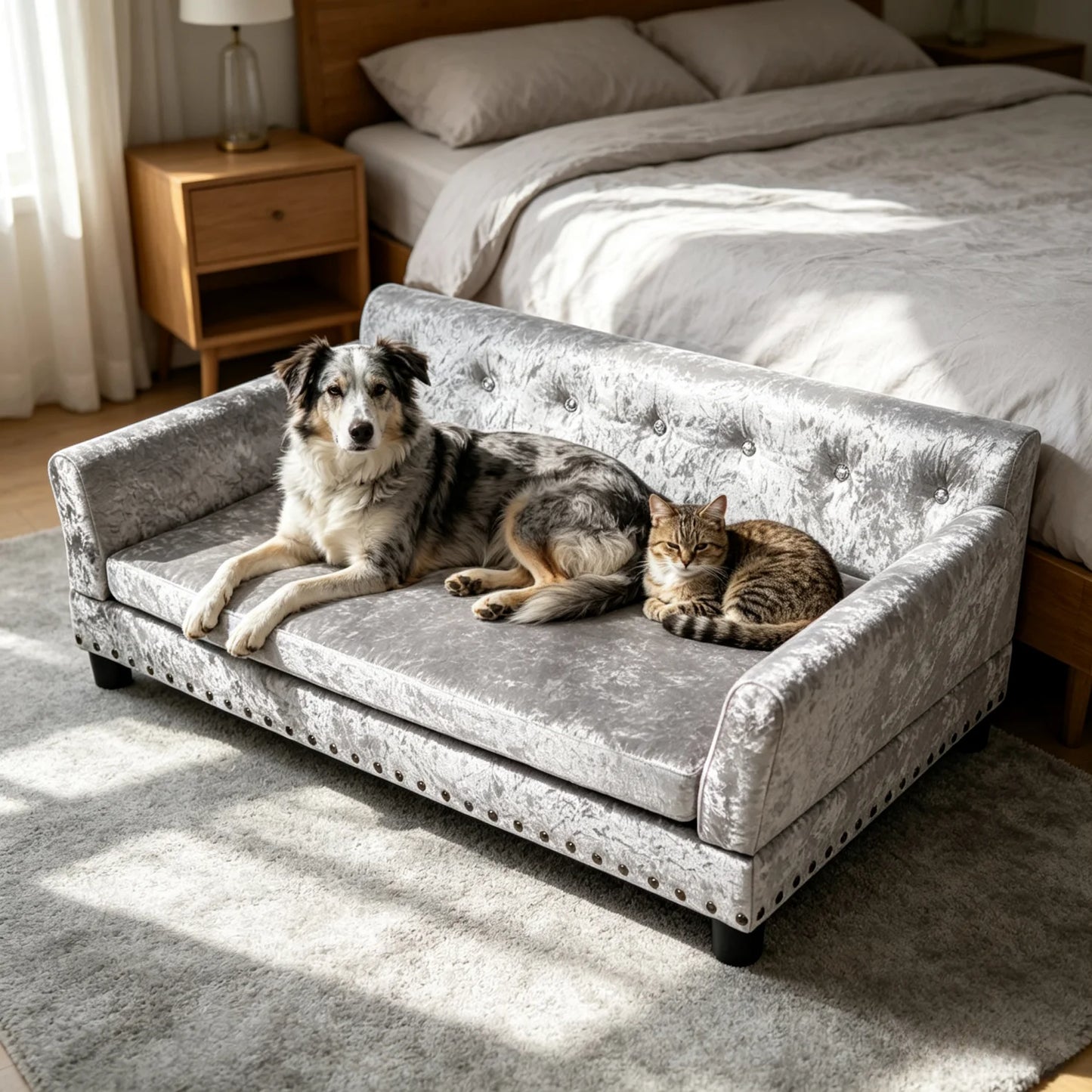 BINGOPAW Elevated Dog Sofa Bed With Cushion